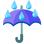 :傘と雨粒:
